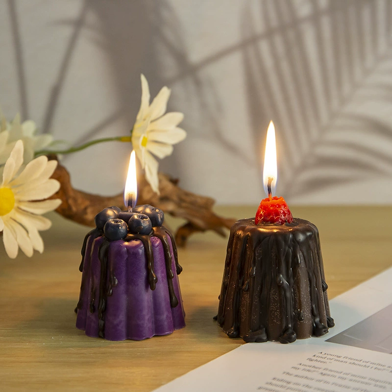 Home Fragrance Blueberry Scented Candle - 1pc bonito pudim vela de aromaterapia,