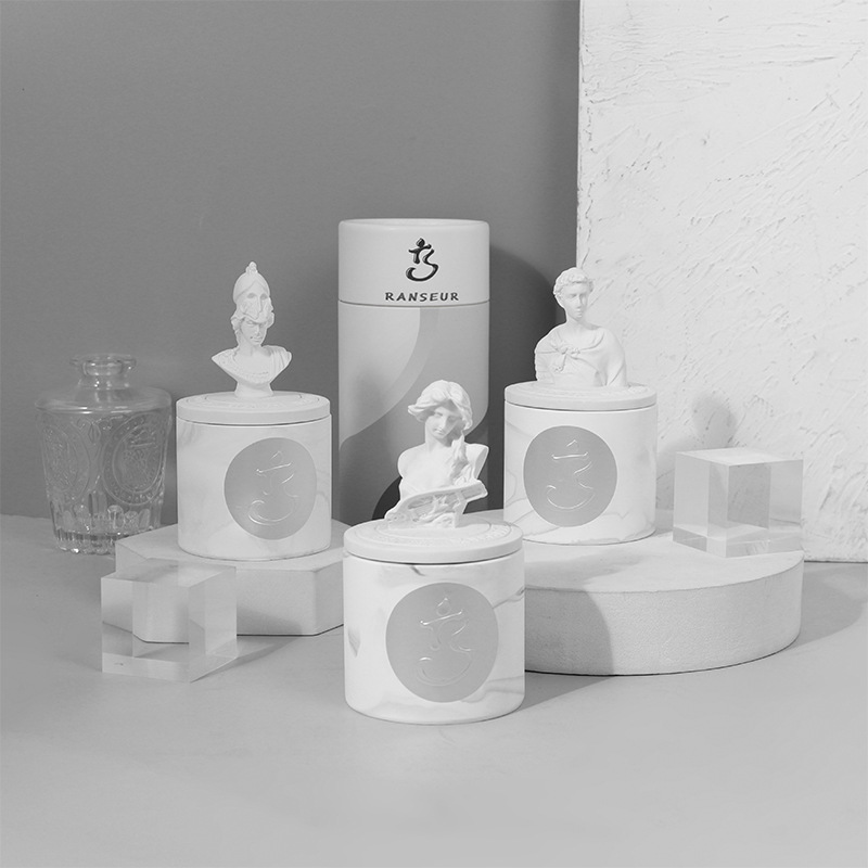 Home Fragrance Piano - Vela de aromaterapia, copo de gesso,