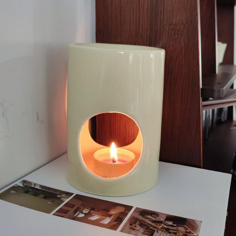 Home Fragrance Oil Burner - Criativo cor pura cilindro castiçal queimador