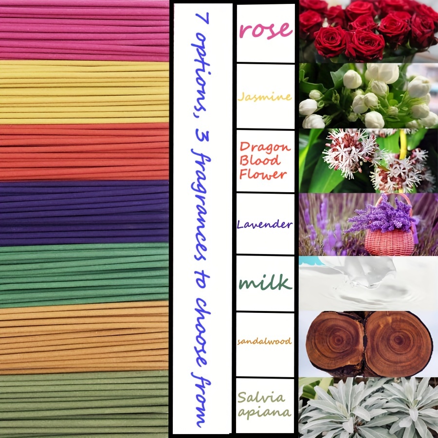 Home Fragrance White Jasmine - 【Conjunto de Incenso Premium de 7