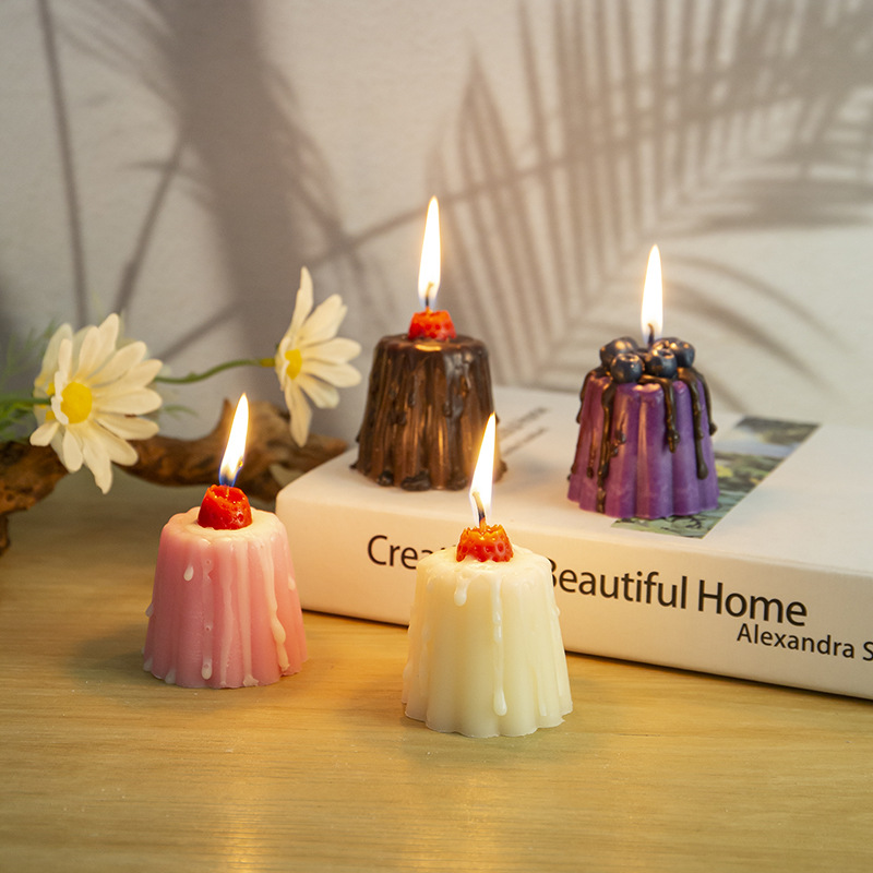1pc bonito pudim vela de aroma - Home Fragrance Blueberry Scented Candle avaliação e preço