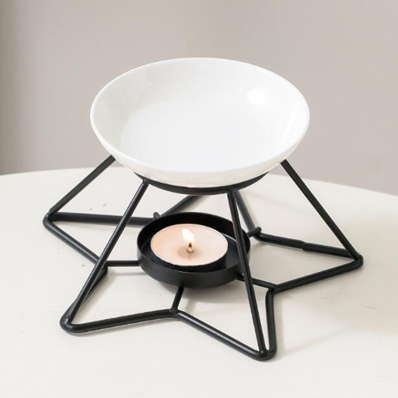 Metal estrela rack tigela de c - Home Fragrance Oil Burner avaliação e preço