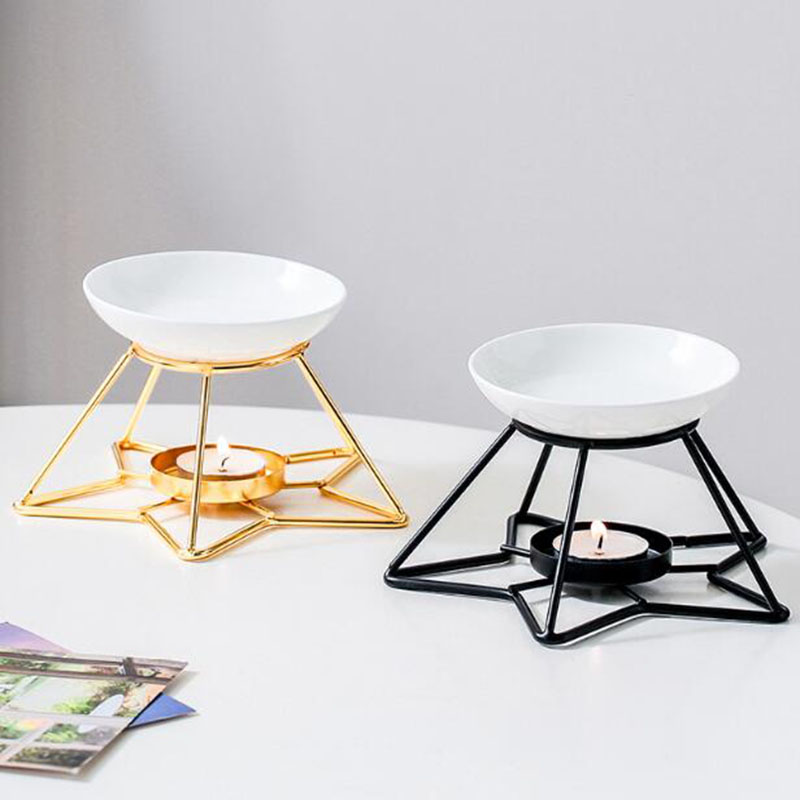 Metal estrela rack tigela de c - Home Fragrance Oil Burner avaliação e preço